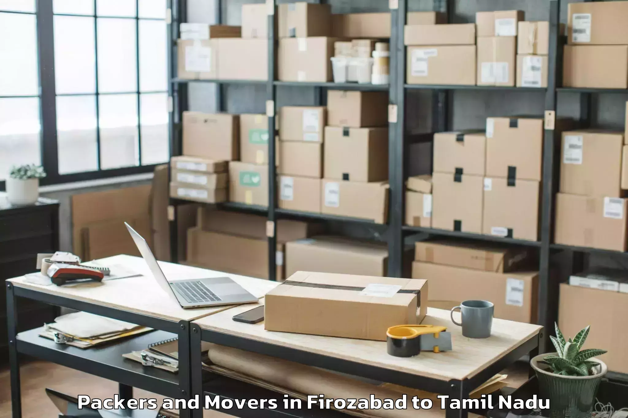 Professional Firozabad to Thiruthani Packers And Movers